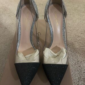 Gianvito Rossi Silver and Black Women's Shoes